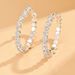 Women’s Jewelry Set Fashion Hot Selling Fashion Earrings Silver Shiny Hoop Women's Silver Water Diamond Large Earrings_ipsvogv.com