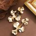 Fashionable And Exaggerated Gold Large Flower Pearl Earrings, Light Luxury Temperament, High-end Sense, Fashionable_ipsvogv.com