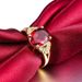 Korean Version Plated For Women's Living With Garnet Inlay, Adjustable Opening Red Ring_ipsvogv.com