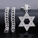 Unisex Rap Full Diamond Hollow Six Pointed Star Pendant David Star Hip Hop Jewelry Necklace_ipsvogv.com