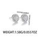 Full Of Diamond Crystal Cluster Stone Earrings, Unique Design Men, Titanium Steel Color Resistant Personalized,_ipsvogv.com
