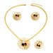 Light luxury style earrings, necklace, jewelry set, personalized zircon flower inlay, niche design, ring, long necklace_ipsvogv.com