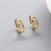Sterling silver earrings temperament earrings women's earrings high-end sense niche design sense ins zircon inlay silver ornaments_ipsvogv.com