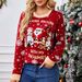 Women's Clothing red Christmas sweater women autumn and winter new snowflake Christmas pullover sweater_ipsvogv.com