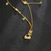 Vietnamese Sand Gold Flower Lock Bell Sweater Necklace With A Long-lasting Design That Never Fades, Antique Enamel_ipsvogv.com