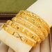 Luxurious And Elegant Geometric Flower Design Women's Copper Plated Bracelet Bridal Wedding Party Birthday Gift_ipsvogv.com
