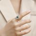 Personalized Light Luxury Colored Gemstone Ring S925 Silver Inlaid Cultivated Emerald Retro Finger Ring Atmosphere_ipsvogv.com