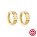 Women's Jewelry S925 Sterling Silver Simple Classic Diamond Small Round Geometric Earrings_ipsvogv.com