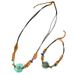 Bohemian Turquoise Pendant Necklace - High-End Stainless Steel Chain For Women_ipsvogv.com