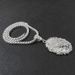 Diamond Studded 3D Lion Head Pendant, Single Row Diamond Tennis Necklace, Hip-hop Rapper Trampoline Collarbone Chain,_ipsvogv.com