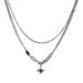 Black Zircon Double Layer Mang Star Necklace for Men's Ins Trendy and Handsome Hip Hop niche Design High Grade New Versatile Jewelry_ipsvogv.com
