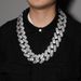 Men's Jewelry Hip Hop 40MM Buckle Ladder Square Cuban Necklace Personality Copper Inlaid Zircon Multi Size Accessories Jewelry_ipsvogv.com