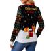 Women's Clothing elk jacquard Christmas wear 2024 autumn and winter new Santa Claus knitted sweater Christmas_ipsvogv.com