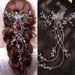 Bridal Jewelry Crystal Long Hair Comb Insert Comb Braided Rhinestone Hair Accessories Wedding Jewelry Veil Accessories_ipsvogv.com