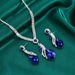 Women’s Jewelry Set Fashion Light Luxury Temperament Heart Shaped Crystal Rhinestone Set Necklace Earrings Full Diamond Jewelry Set Chain Female_ipsvogv.com