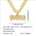 Ins Hip Hop Diamond 3D Letter Pendant Necklace Gang Men's Trendy Cool Cuban Chain Accessories_ipsvogv.com