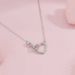 Ins style fashion infinite love necklace female girl heart hollow diamond Mobius ring love pendant clavicle chain_ipsvogv.com