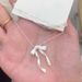 New Silver Slim Bowknot Necklace INS Internet Celebrity Niche Design Sweet Temperament Ribbon Fairy Collarbone Chain_ipsvogv.com