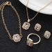 Women's Jewelry Set Five Piece Jewelry Set With Zircon Drop Earrings Necklace Ring And Bracelet Jewelry Dating Gift_ipsvogv.com