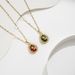 New Fashion Trend White Red Green Micro Inlaid Zircon Water Droplet Pendant Titanium Steel Necklace For Women_ipsvogv.com