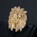 New Hip-Hop Titanium Steel Gold-Plated Diamond-Studded Indian Chief Men's Ring_ipsvogv.com
