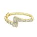 Men And Women's Jewelry - Diamond-Cut Cubic Zirconia Couple Bracelet In Gold, Rose Gold & Silver, Sizes 58mm & 62mm, Hip-Hop Style For Anniversaries_ipsvogv.com
