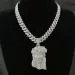 Customized Iced Out Vvs Certified With 13mm Moissanite Cuban Chain Necklace Hip Hop Jewelry Men's Gift Jesus Pendant_ipsvogv.com