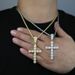 Men's Jewelry Cross Hip Hop New Cross Zircon Pendant Fashion Trend Diamond Studded Full Diamond Necklace_ipsvogv.com