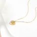 S Sterg Sier LOVE Natural Mother Shell Simple Pendant Necklace_ipsvogv.com