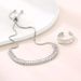 Fashion zircon bracelet new style women's high end temperament adjustable zircon bracelet ring set_ipsvogv.com
