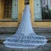 Hair Jewelry 3D Flowers Bridal Long Cathedral 1 Layer Soft Wide Veil With Comb Wedding Accessories For Bride V93_ipsvogv.com