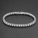 Hip Hop Full Diamond 3A Zircon Tennis Chain Men's Single Row Bracelet Trendy Jewelry_ipsvogv.com