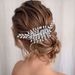 Elegant Handmade Crystal Hair Comb For Women - Perfect For Weddings, Parties, And Special Occasions - Floral Design With Sparkling Rhinestones_ipsvogv.com