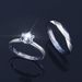 Couple's Pure Silver Moissanite Simple Six Claw Diamond Plain Ring, Wedding Proposal, Gift To Girlfriend_ipsvogv.com