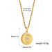 Vacuum Plated Devil Eye Necklace For Women Simple Commuter Round Eye Diamond Plated Necklace_ipsvogv.com
