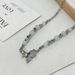 Sweet, Cool, Refreshing, Blue Butterfly Pearl For Women, Niche Design, Collarbone Chain, High-end Temperament, Trendy_ipsvogv.com