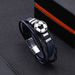 Hot Selling Trendy Metal Fashion Personality Black And White Football Accessories Leather Bracelet Jewelry_ipsvogv.com