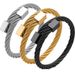 Trendy Open Square Head Elastic Braided Rope Bracelet Wia Line Steel Wire Bangle Men Hip Hop Punk Jewelry_ipsvogv.com