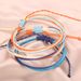 Bohemian Colorful Rope New Fashion Women's Multi Color Knot Leather Bracelet Set Of 3_ipsvogv.com