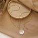 Wind Light Luxury Simple Round Card Pendant Necklace Personalized Trend Thick Collar Chain Female_ipsvogv.com
