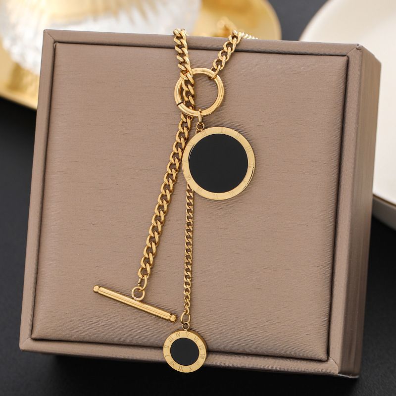 2023 New High End Long For Women With Unique Design Sense Autumn/Winter Titanium Steel Sweater Chain Necklace_ipsvogv.com