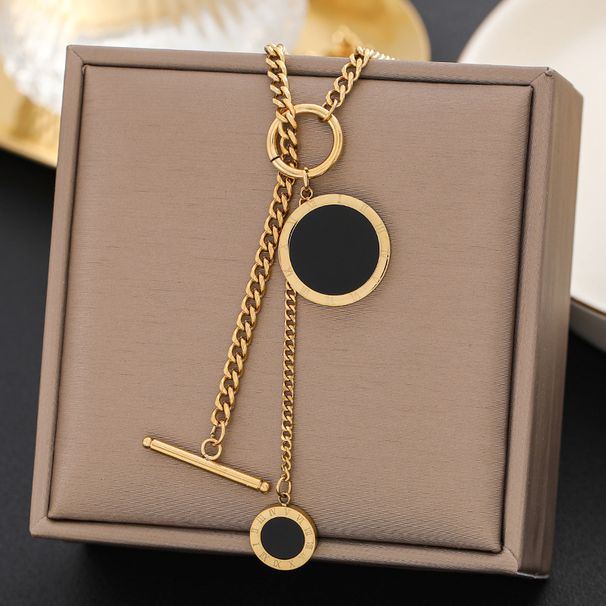 2023 New High End Long For Women With Unique Design Sense Autumn/Winter Titanium Steel Sweater Chain Necklace_ipsvogv.com