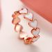 Cao Shi's New Simple Pink To Heart Drop Glue Ring For Women's Valentine's Day Gift Accessories_ipsvogv.com