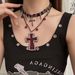 Dark Punk Style Red Necklace Female Heavy Industry Subculture Y2K Clavicle Chain Sweet Cool Hot Girl Necklace New Year Trend_ipsvogv.com