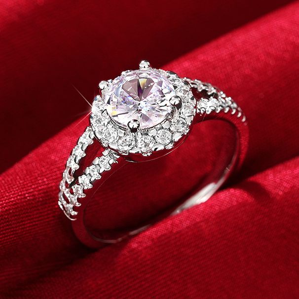Luxurious Zircon Stone Diamo Proposal, Engagement Couple Ring as a Commemorative Gift for_ipsvogv.com