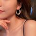 Silver Needle Round Metal Winding Ear Ring Niche Fashion Design Earrings Personality Light Luxury High-end Earrings_ipsvogv.com
