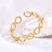 New Oval Hollow For Women, Cuban Chain With Open Stainless Steel Ring_ipsvogv.com