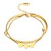 Gold Light Luxury Love High Grade Titanium Steel Bracelet with Insignia Design Double Layer Wrapped Mesh Red Jewelry,_ipsvogv.com