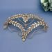 Women's Jewelry Crystal Hair Comb Headband Handmade Rhinestone Floral Hair Accessory For Weddings Parties Gifts Headband Forehead Chain Accessories_ipsvogv.com