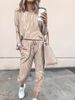Women's Clothing 2024 spring autumn and winter printed casual long sleeved women's sports suit_ipsvogv.com